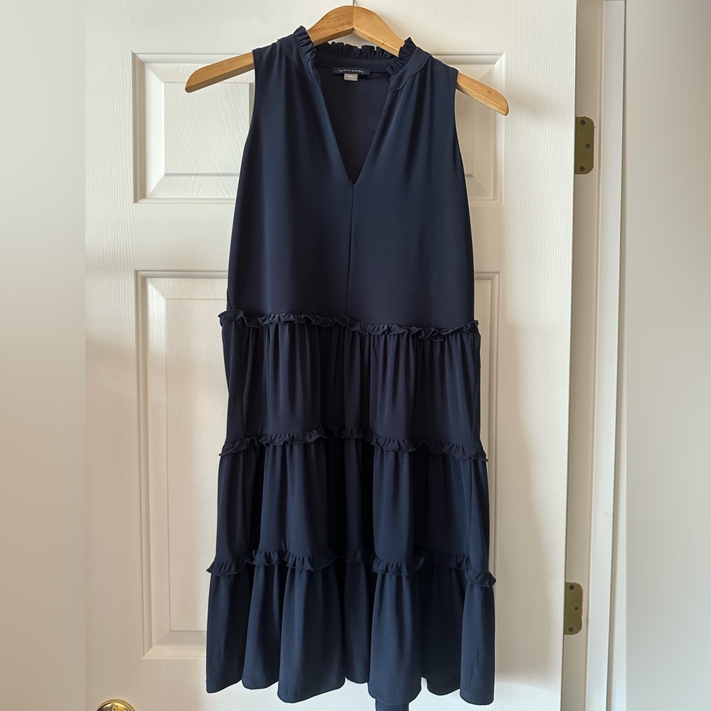 Tommy Hilfiger Three Tier Baby Doll Navy Sleeveless Dress- Size 2